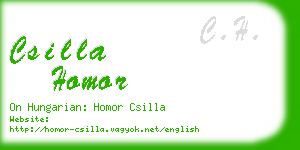 csilla homor business card